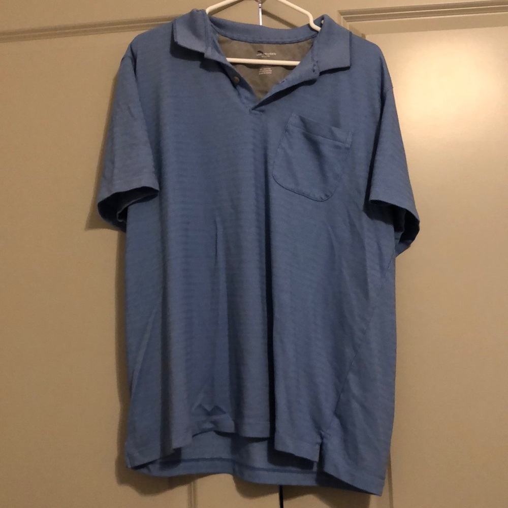 Blue Textured Polo